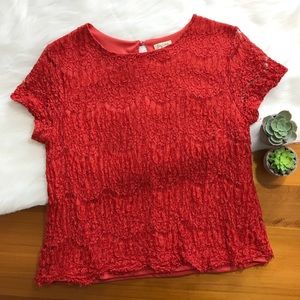 LILY WHITE LACE TOP - SIZE L